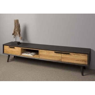 BRESSO TV stand 2 drs. 1 drw. + niche 200x45x45