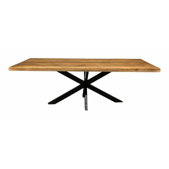 Eettafel Mangohout | Spinpoot | 220 x 100 cm