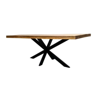Eettafel Mangohout | Spinpoot | 220 x 100 cm