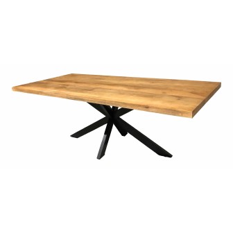 Eettafel Mangohout | Spinpoot | 240 x 100 cm