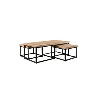 Tafelset rechthoek 120/55/40 en twee inshuiftafels