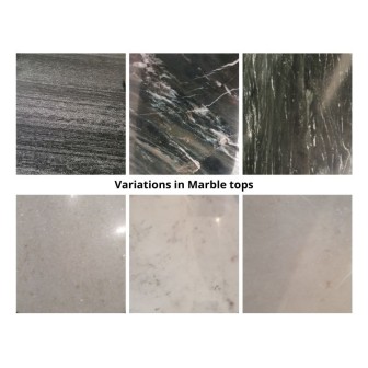 Salontafel Glennis Marble Black Gold 80cm