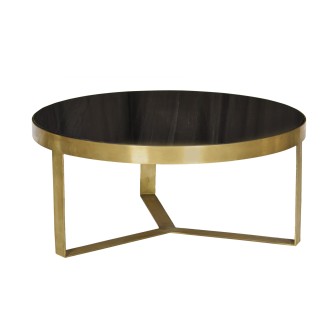 Salontafel Glennis Marble Black Gold 80cm