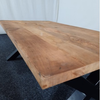 Luis | Salontafel met rechte rand | Naturel Mangohout