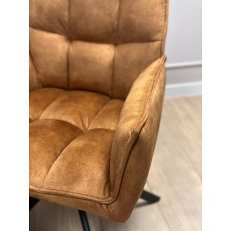 Eetkamerstoel Dani Velvet | Gold | Met armleuning