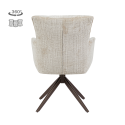 Bardi Eetkamerstoel | Met armleuning | Cremona 14 beige |  Poot Anodic Brown (draaibaar)
