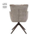 Bardi Eetkamerstoel | Met armleuning | Cremona 24 clay | Poot Anodic Brown (draaibaar)