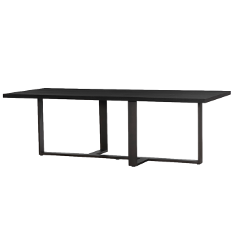 Mincio Eetkamertafel| 240 x 100 x 77 | oak veneer | espresso