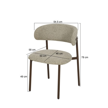 Eetkamerstoel Micah Hush Walnut