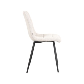 Eetkamerstoel Juul - Champagne - Boucle - Black Frame