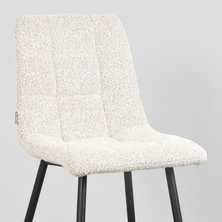 Eetkamerstoel Juul - Champagne - Boucle - Black Frame
