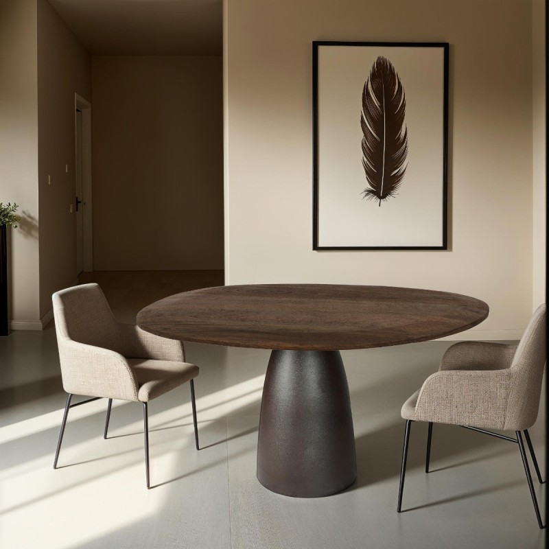 Eetkamertafel Brix Marron Espresso 140 cm