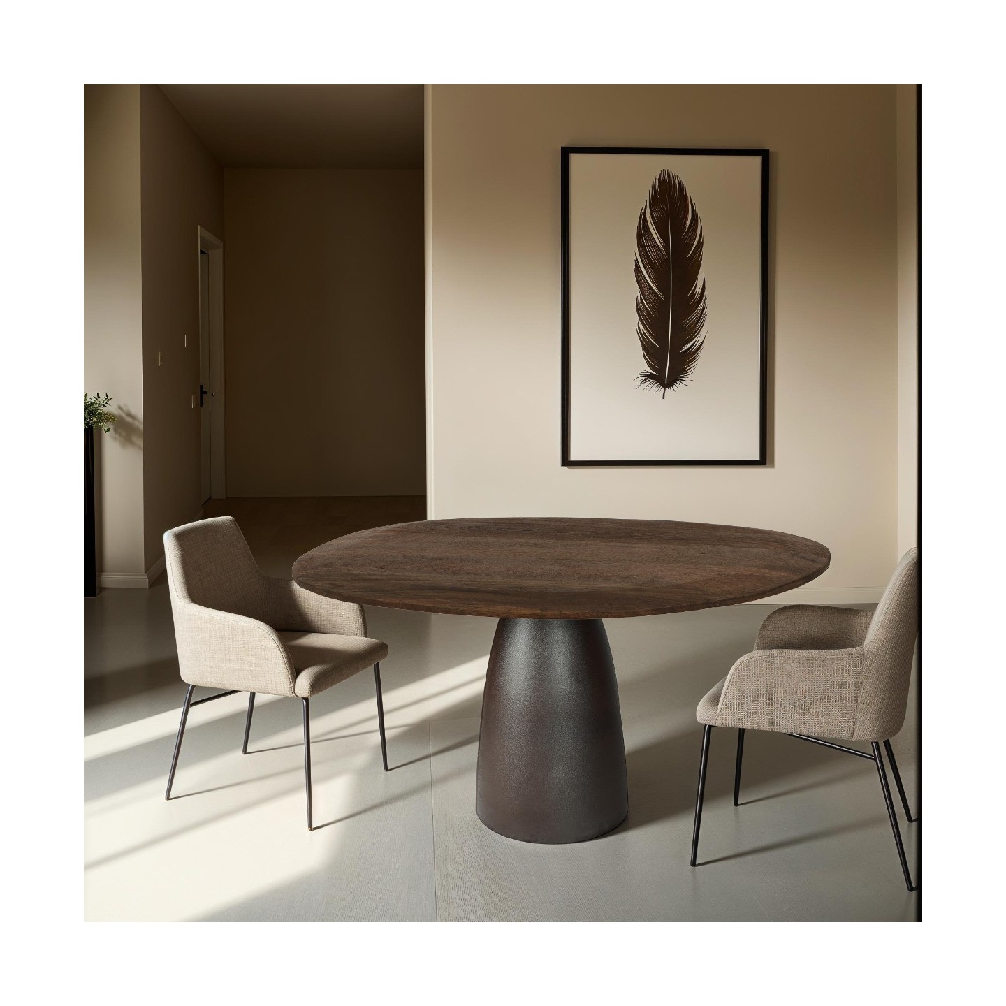 Eetkamertafel Brix Marron Espresso 140 cm