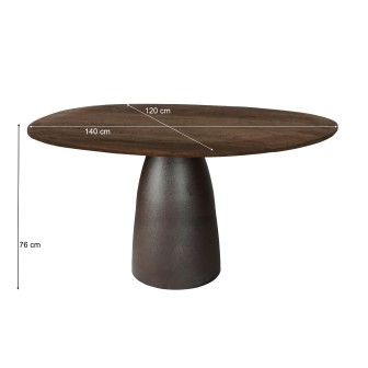 Eetkamertafel Brix Marron Espresso 140 cm