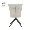 Bardi Eetkamerstoel | Zonder armleuning | Cremona 14 Beige | Poot Anodic Brown (draaibaar)