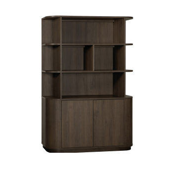 Wandkast Milou | 2 deurs/4 open vak | Lamulux Brown oak