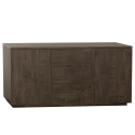 Dressoir Monique | 2 deurs/3 laden | Lamulux Dark Mango