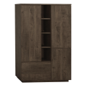 Wandkast Monique | 2 deurs/3 laden/4 open | Lamulux Dark Mango