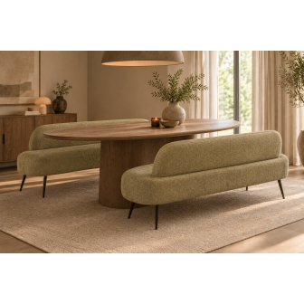 Eetkamerbank Willow | Recht of Ovaal