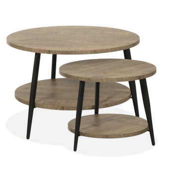 Salontafel Moos |Lamulux | Set van 2 rond