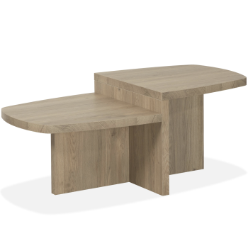 Salontafel Moos |Lamulux | Deens ovaal | Blokpoot