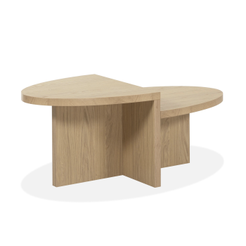 Salontafel Moos |Lamulux | Ovaal | Blokpoot