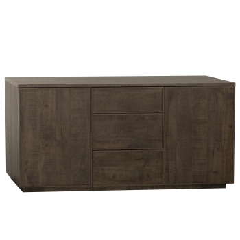 Dressoir Monique | 2 deurs/3 laden | Lamulux Dark Mango