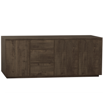 Dressoir Monique | 3 deurs/3 laden | Lamulux Dark Mango